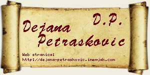 Dejana Petrašković vizit kartica